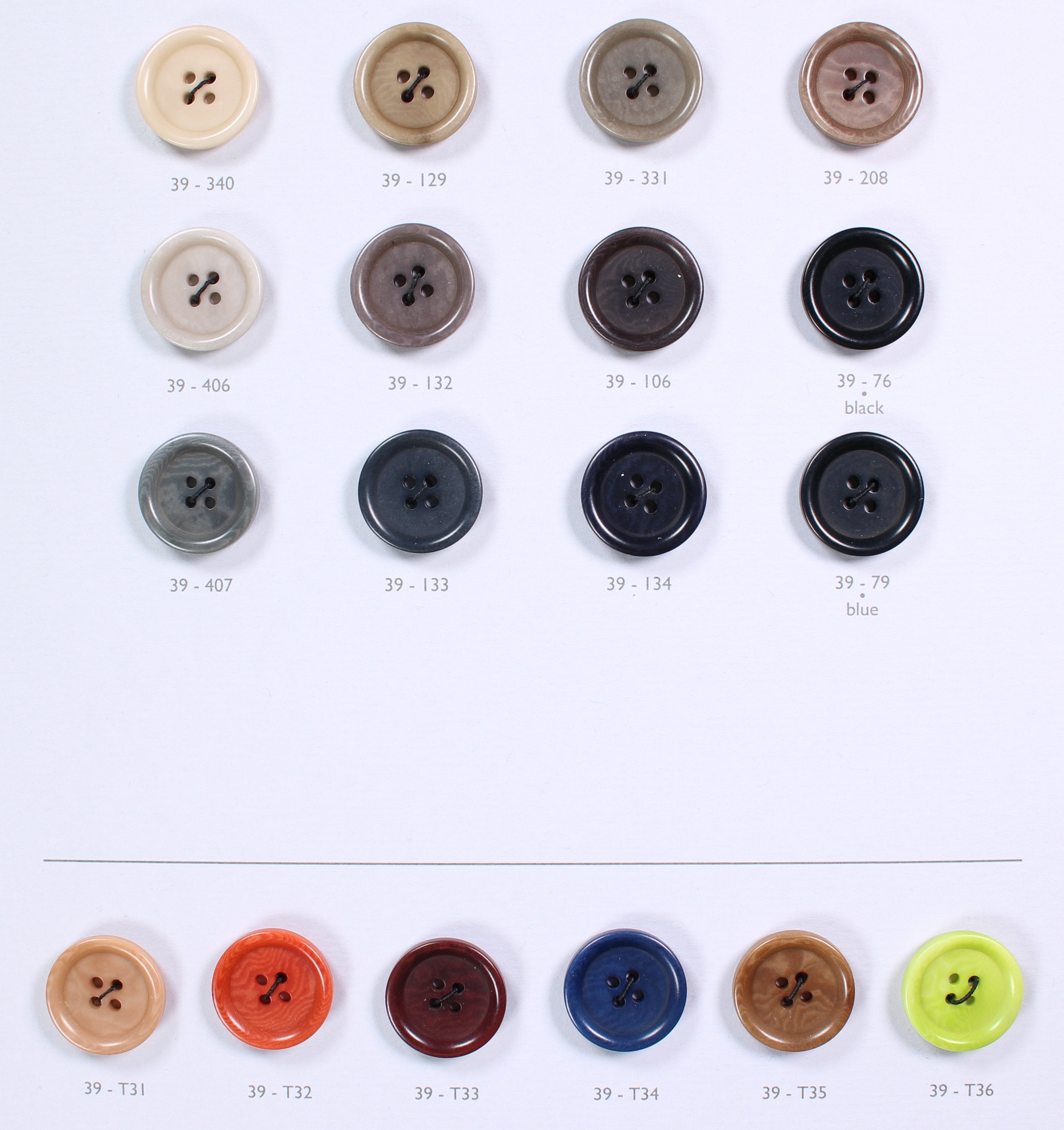 Corozo Button - Apricot White / Satin Matt (multiple sizes)