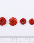 Corozo convex button with double rim