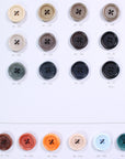 Charred Corozo button with no rim
