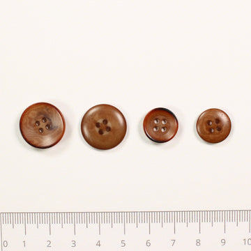 Charred Corozo button with no rim